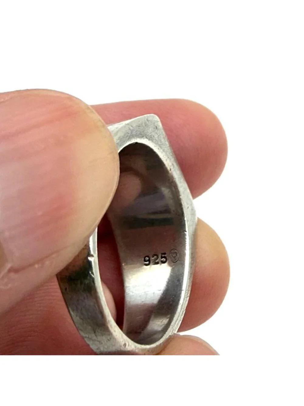 Guerin Paris Sterling Silver Onyx Signet Ring Men Size 8